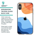Wavy Color Pattern Glass Case for iPhone XS Max