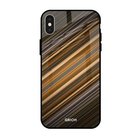 Diagonal Slash Pattern Apple iPhone XS Max Glass Cases & Covers Online