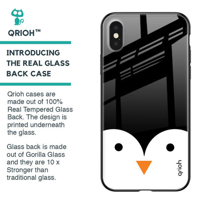 Cute Penguin Glass Case for iPhone XS Max