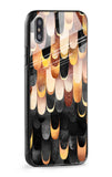 Bronze Abstract Glass Case for iPhone XS Max