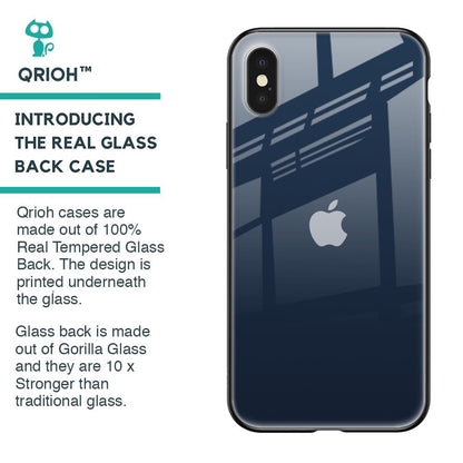 Overshadow Blue Glass Case For iPhone XS Max
