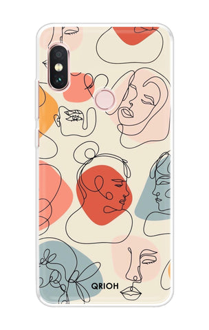 Abstract Faces Xiaomi Redmi Note 6 Pro Back Cover