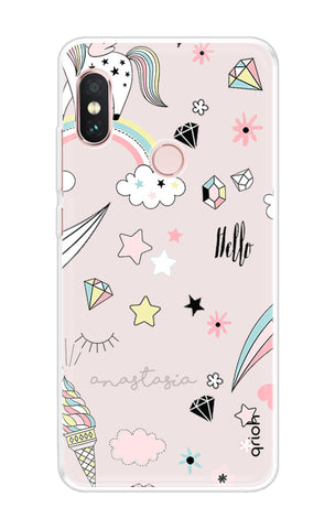 Unicorn Doodle Xiaomi Redmi Note 6 Pro Back Cover