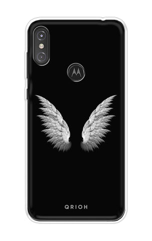 White Angel Wings Motorola One Power Back Cover