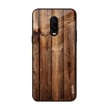 Timber Printed OnePlus 6T Glass Back Cover Online