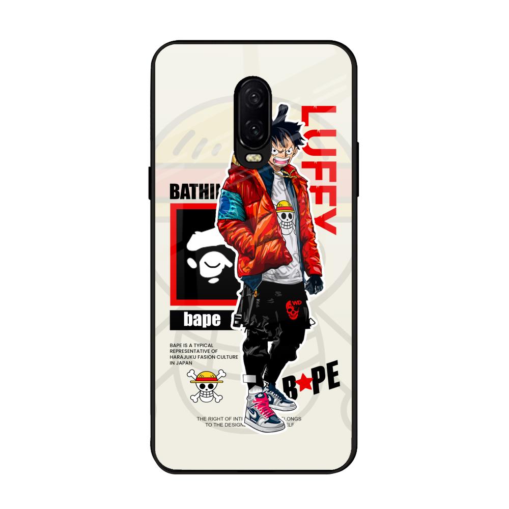 Bape Luffy OnePlus 6T Glass Back Cover Online