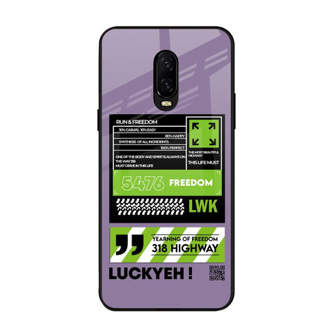 Run & Freedom OnePlus 6T Glass Back Cover Online
