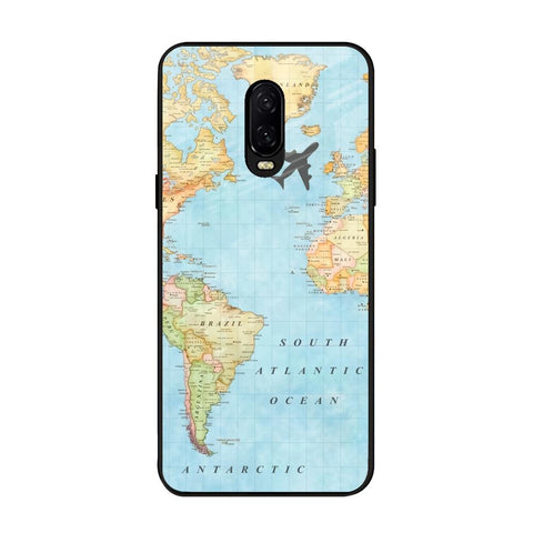 Travel Map OnePlus 6T Glass Back Cover Online