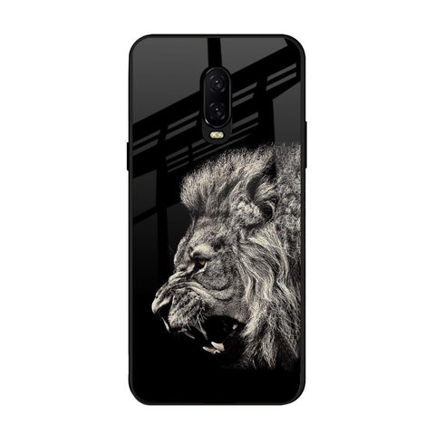 Brave Lion OnePlus 6T Glass Back Cover Online
