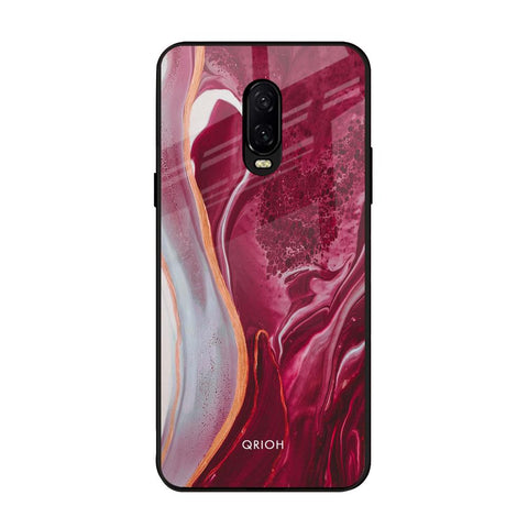 Crimson Ruby OnePlus 6T Glass Back Cover Online