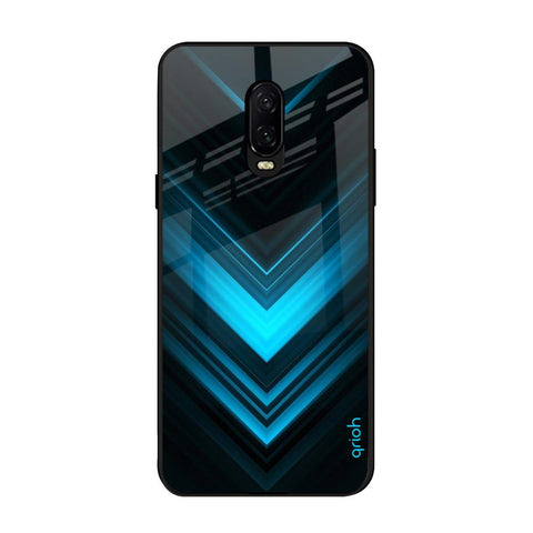 Vertical Blue Arrow OnePlus 6T Glass Back Cover Online