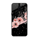 Floral Black Band OnePlus 6T Glass Back Cover Online