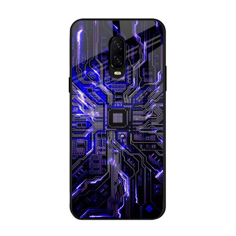 Techno Color Pattern OnePlus 6T Glass Back Cover Online