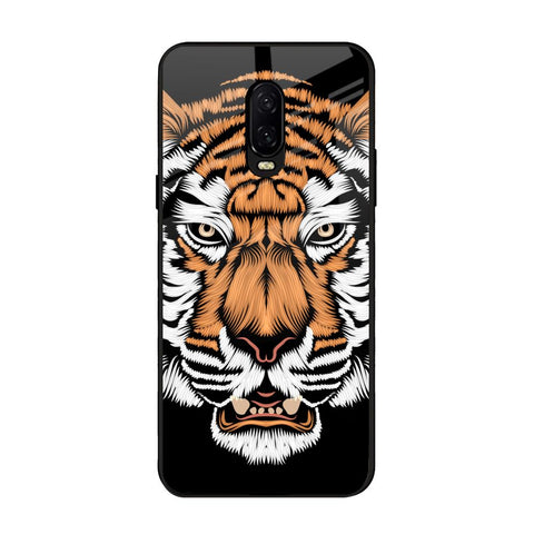 Angry Tiger OnePlus 6T Glass Back Cover Online