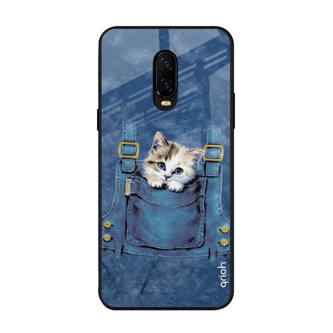 Kitty In Pocket OnePlus 6T Glass Back Cover Online
