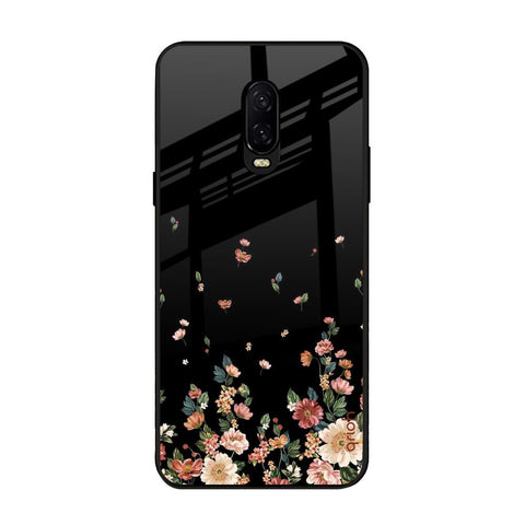 Floating Floral Print OnePlus 6T Glass Back Cover Online