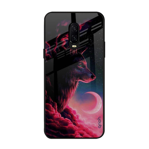 Moon Wolf OnePlus 6T Glass Back Cover Online