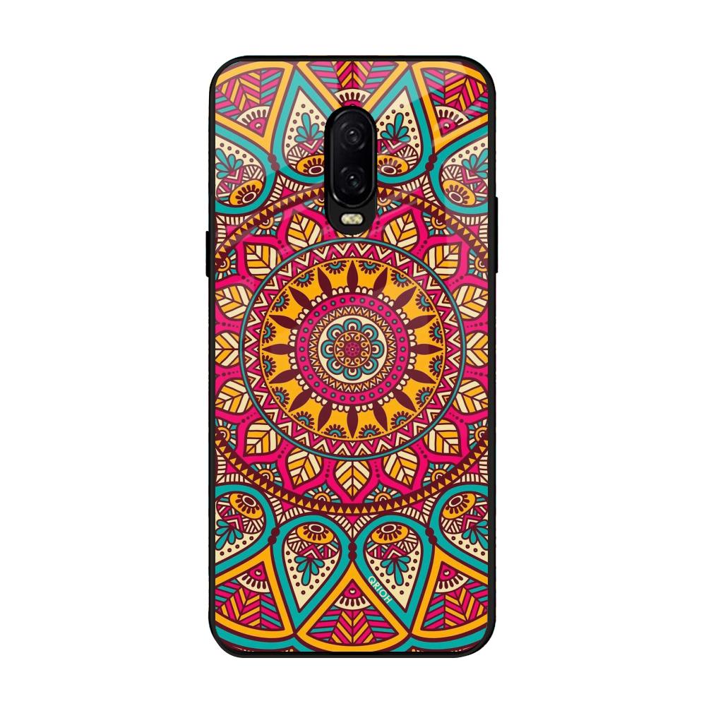 Elegant Mandala OnePlus 6T Glass Back Cover Online