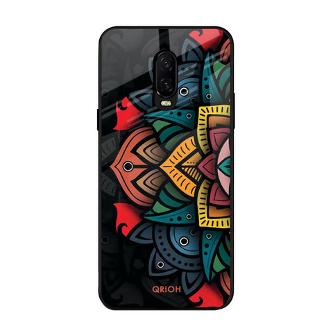Retro Gorgeous Flower OnePlus 6T Glass Back Cover Online