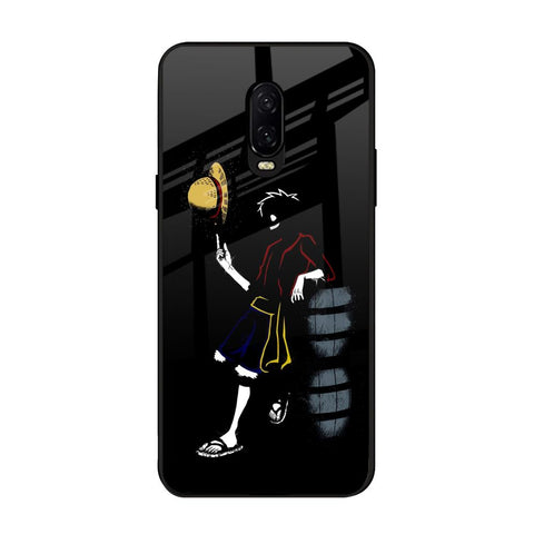Luffy Line Art OnePlus 6T Glass Back Cover Online