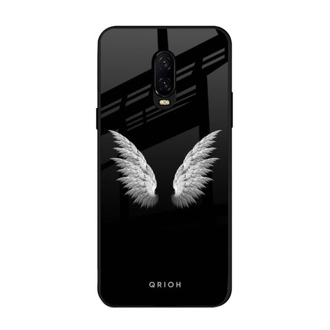 White Angel Wings OnePlus 6T Glass Back Cover Online