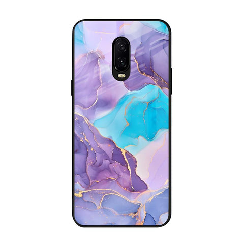 Alcohol ink Marble OnePlus 6T Glass Back Cover Online