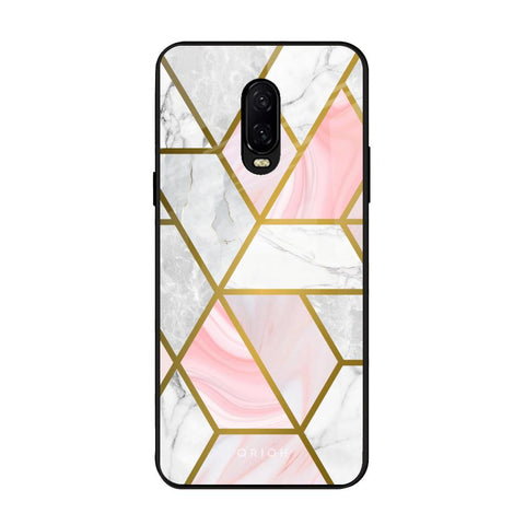 Geometrical Marble OnePlus 6T Glass Back Cover Online