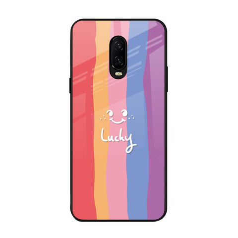 Lucky Abstract OnePlus 6T Glass Back Cover Online