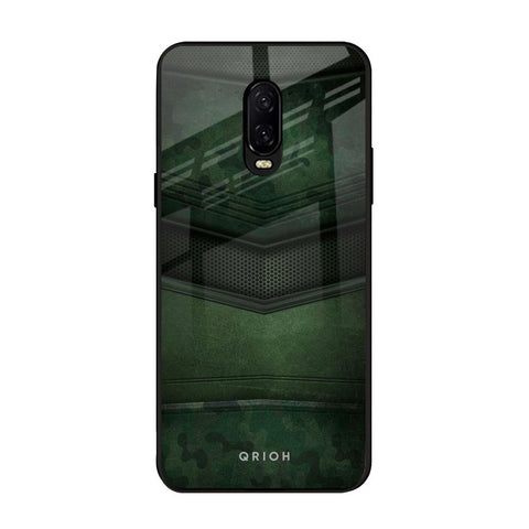 Green Leather OnePlus 6T Glass Back Cover Online