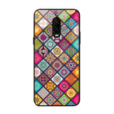 Multicolor Mandala OnePlus 6T Glass Back Cover Online