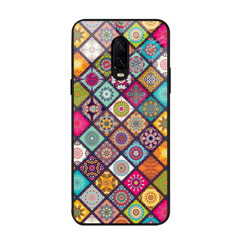 Multicolor Mandala OnePlus 6T Glass Back Cover Online