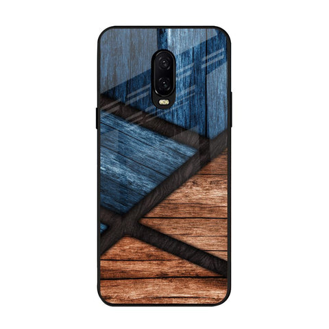 Wooden Tiles OnePlus 6T Glass Back Cover Online