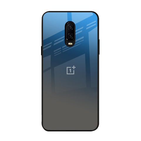 Blue Grey Ombre OnePlus 6T Glass Back Cover Online