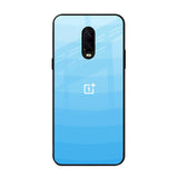Wavy Blue Pattern OnePlus 6T Glass Back Cover Online
