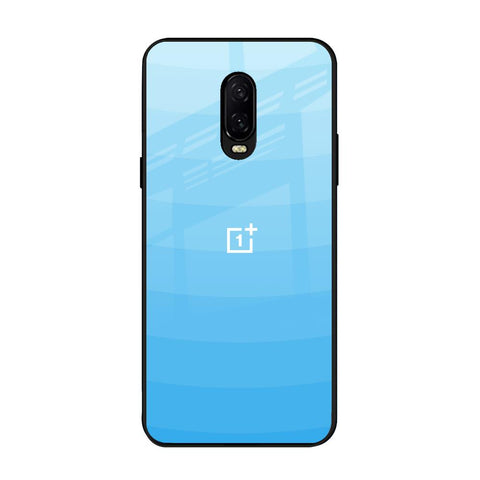 Wavy Blue Pattern OnePlus 6T Glass Back Cover Online