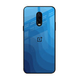 Blue Wave Abstract OnePlus 6T Glass Back Cover Online