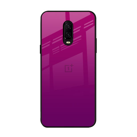 Magenta Gradient OnePlus 6T Glass Back Cover Online