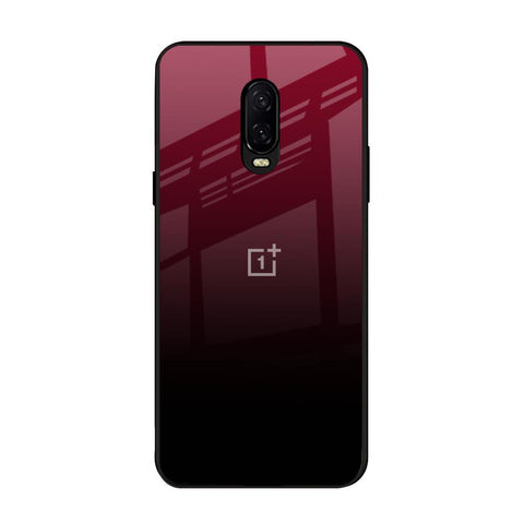 Wine Red OnePlus 6T Glass Back Cover Online