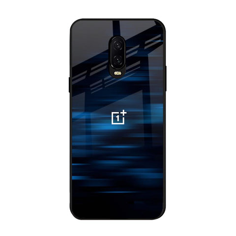 Blue Rough Abstract OnePlus 6T Glass Back Cover Online