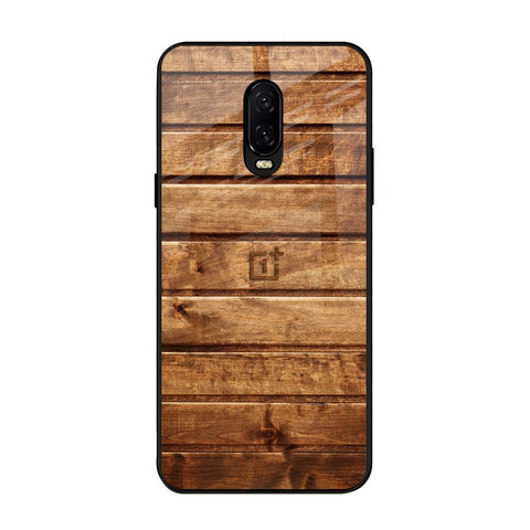 Wooden Planks OnePlus 6T Glass Back Cover Online