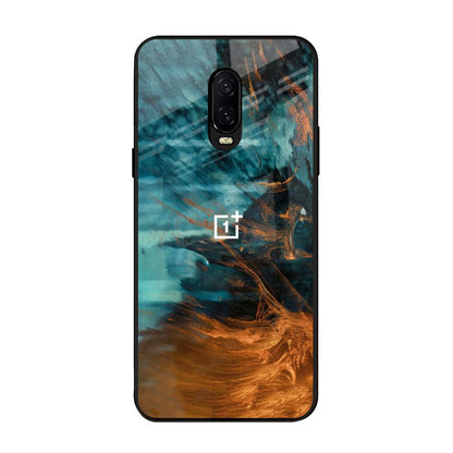 Golden Splash OnePlus 6T Glass Back Cover Online