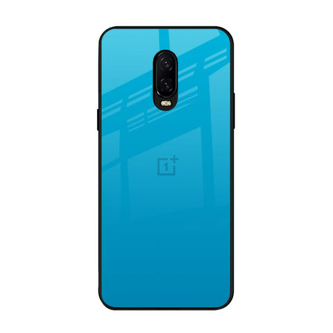 Blue Aqua OnePlus 6T Glass Back Cover Online