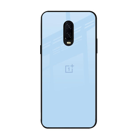 Pastel Sky Blue OnePlus 6T Glass Back Cover Online