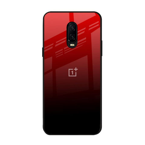 Maroon Faded OnePlus 6T Glass Back Cover Online