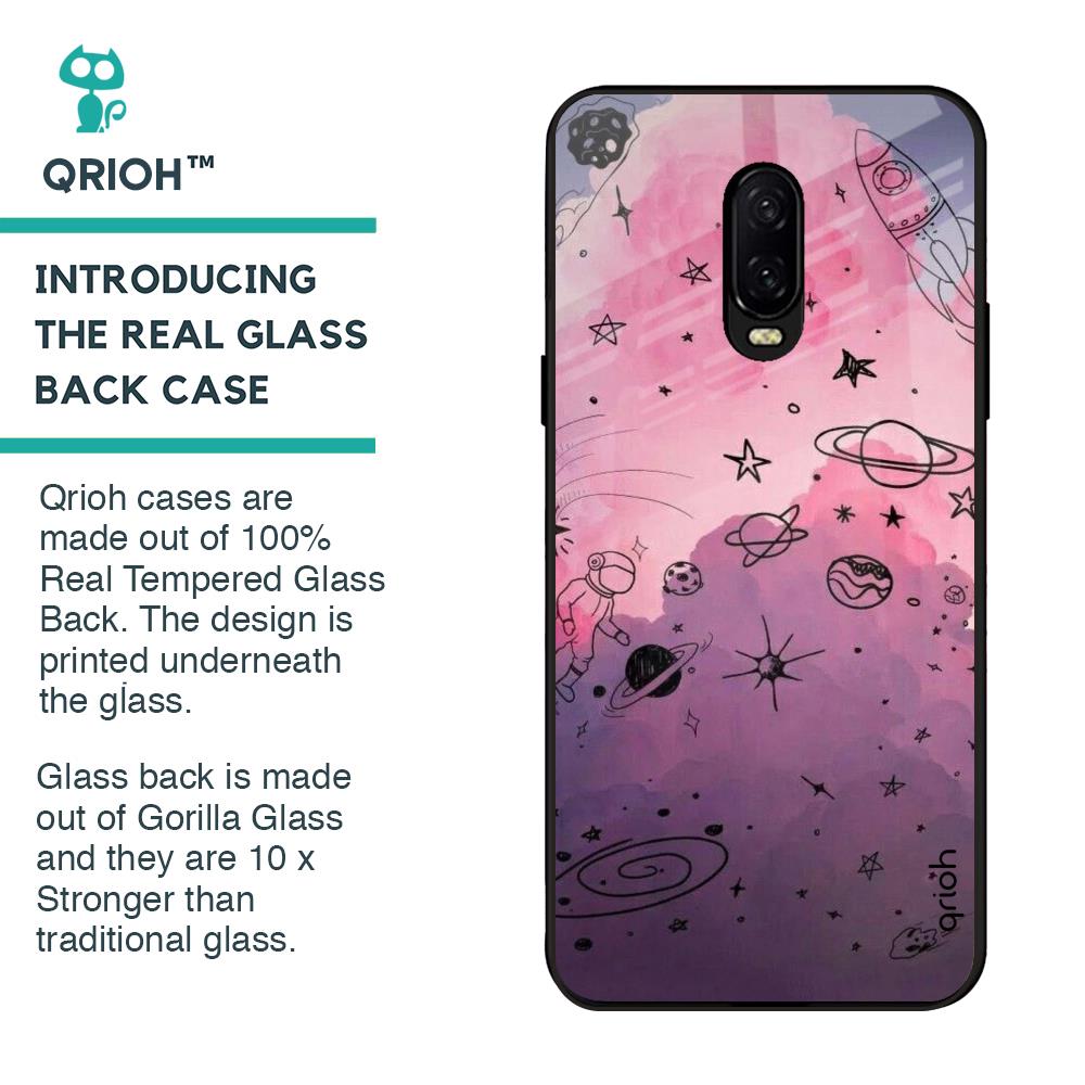 Space Doodles Glass Case for OnePlus 6T
