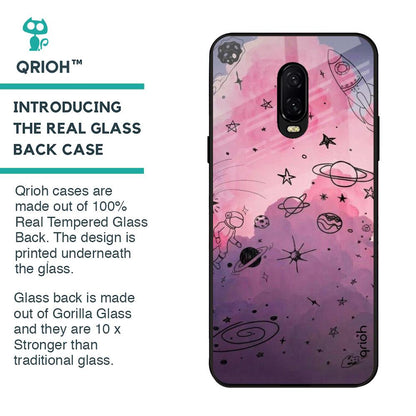 Space Doodles Glass Case for OnePlus 6T