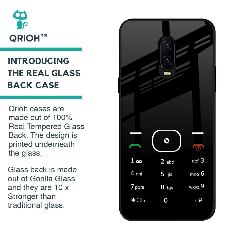 Classic Keypad Pattern Glass Case for OnePlus 6T