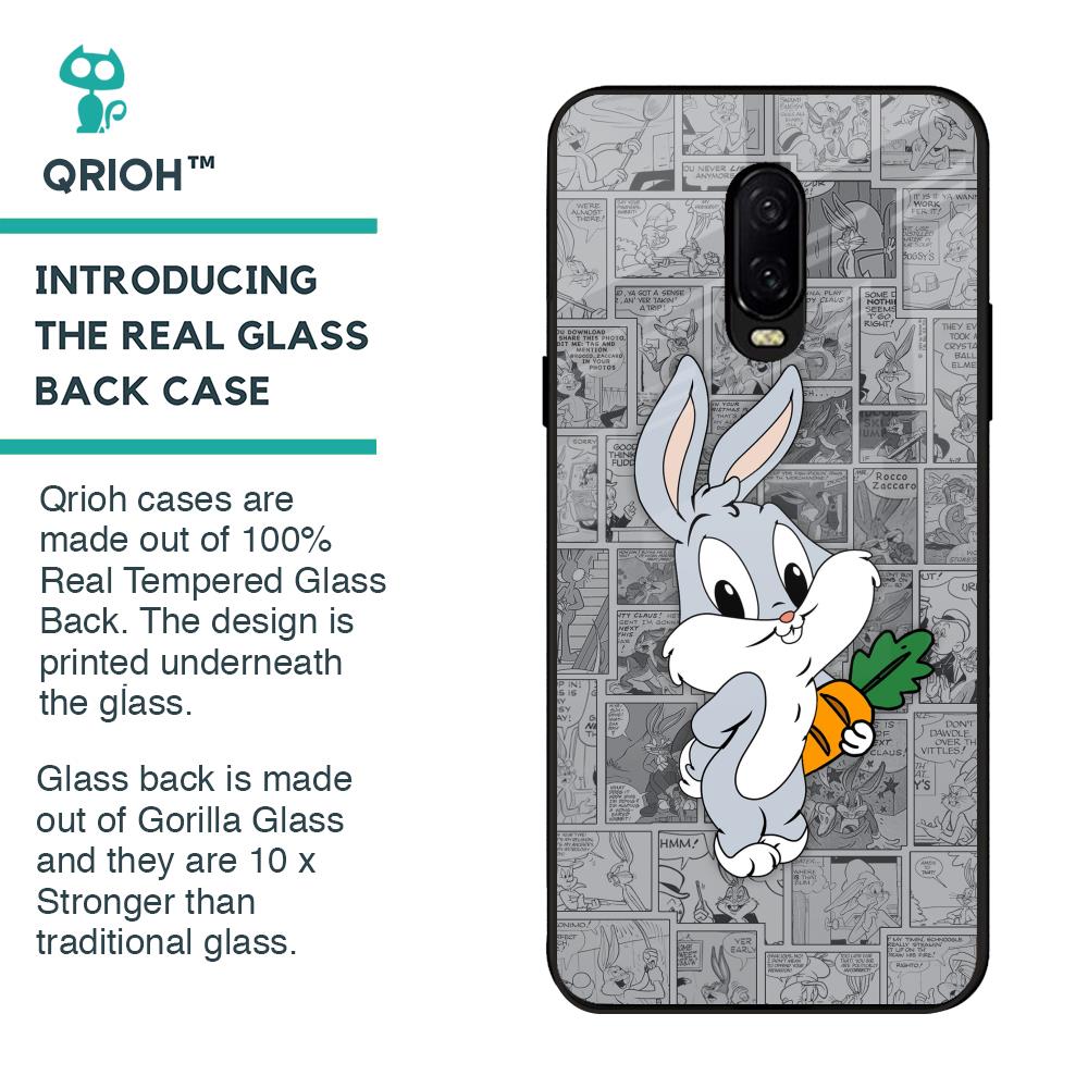 Cute Baby Bunny Glass Case for OnePlus 6T