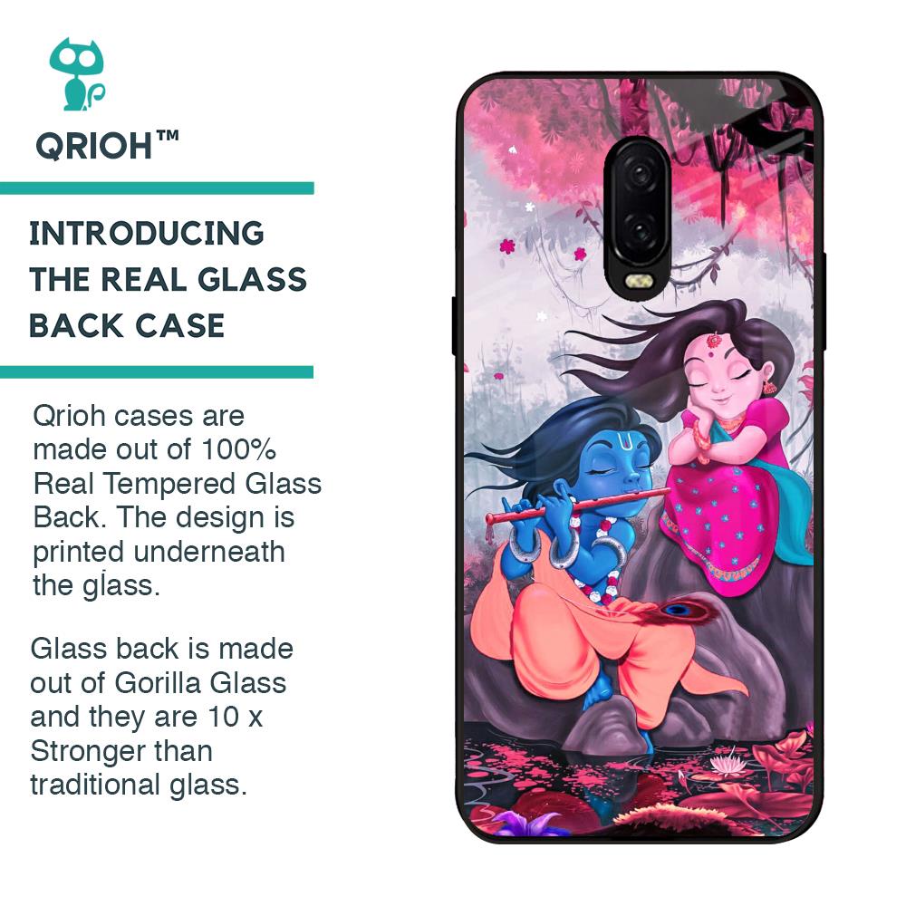 Radha Krishna Art Glass Case for OnePlus 6T
