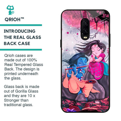 Radha Krishna Art Glass Case for OnePlus 6T